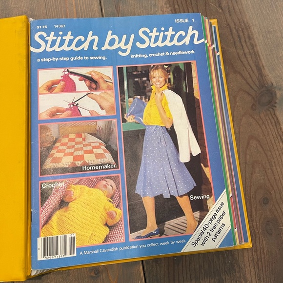 Vtg Marshall Cavendish Stitch By Stitch Volume 1-15 Magazines Guide To Sewing - Picture 3 of 6